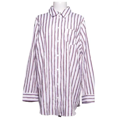 Skjorte (Hvid, Lilla, Guld) fra Studio Untold Metallfiber, Polyester, Viscose