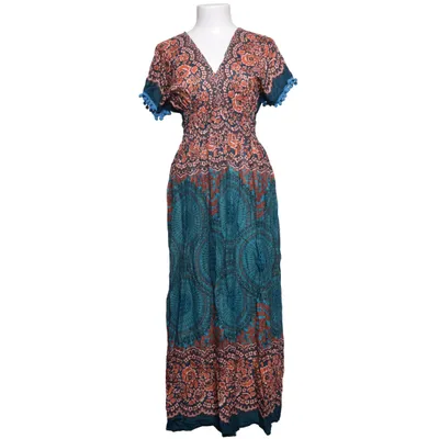 Maxikjole (Blå, Orange, Flerfarvet) Viscose