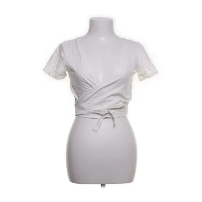Wrap top (White) from Zaful Cotton, Polyester