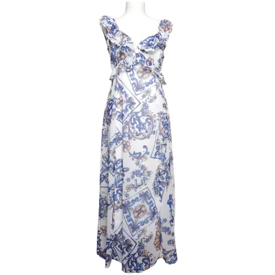 Maxi jurk (Wit, Blauw, Bruin) van Rinascimento Polyester