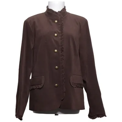 Blazer (Brown) from Almia Elastane, Polyester