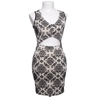 Dress (White, Black) from Love Culture Elastane, Polyester