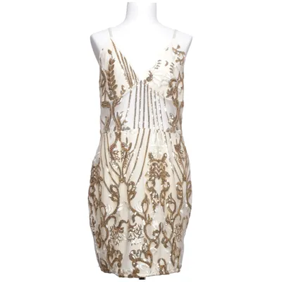Dress (Beige, Gold) from PrettyLittleThing Polyester