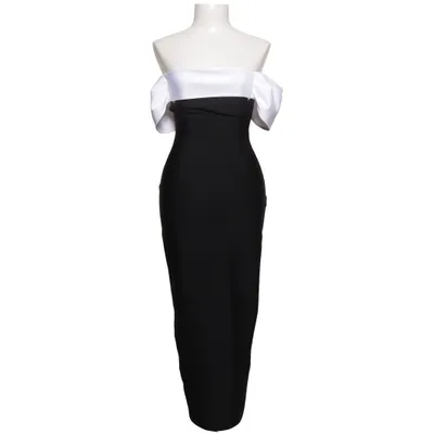 Evening gown (Black, White) from Fashion Nova Elastane, Polyester