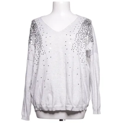 Pull-over (Gris) de Miss Charm Acrylique, Coton, Polyamide, Polyester, Laine