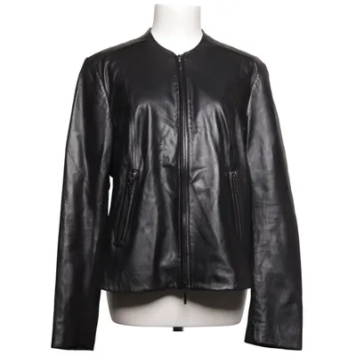 Leren jack (Zwart) van Arma Elastaan, Leer, Polyester, Viscose