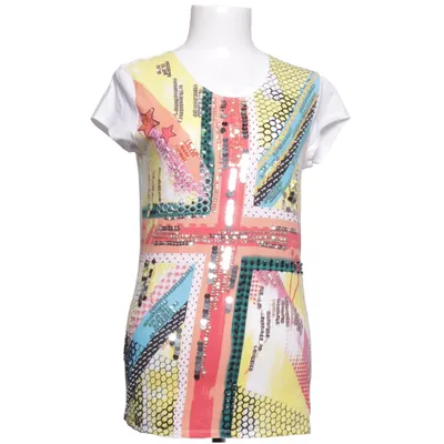 T-shirt (Wit, Meerkleurig) van Denny Rose Katoen, Elastaan