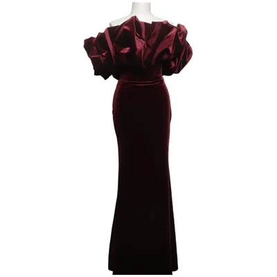 Evening gown (Purple) from Club London Elastane, Polyester