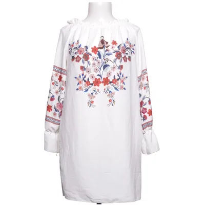 Jurk (Wit, Meerkleurig) van Moda Italia Elastaan, Polyester