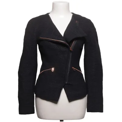 Biker jacket (Blue) from Ted Baker Cotton, Elastane, Polyamide, Polyester, Viscose