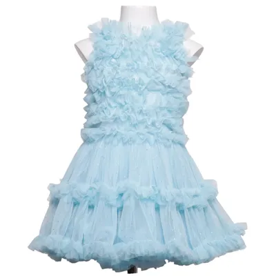 Bloemenmeisjes jurk (Blauw) van Popatu Katoen, Elastaan, Polyester