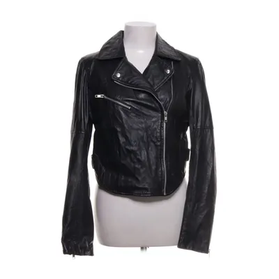 Biker jacket (Black) from Black Rivet Cotton, Leather, Polyester