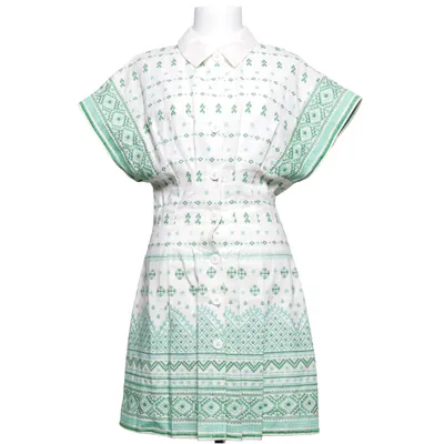 Blousejurk (Wit, Groen) van Maje Katoen, Polyester