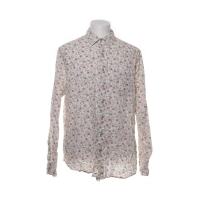 Skjorta (Vit, Flerfärgad) från Dressmann Bomull, Linne