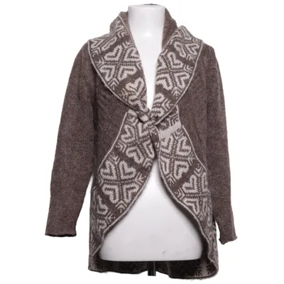 Cardigan (Brown, White) from Skovhuus Wool, Mohair, Acrylic