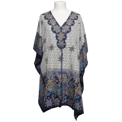 Kaftan (Blue, White, Yellow) from Tridagna Polyester