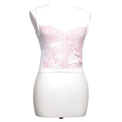 Haut (Blanc, Rose) de Motel Coton, Élasthane