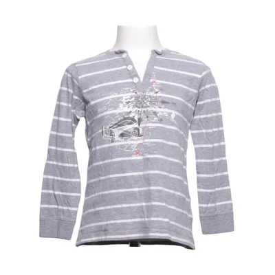 Henley shirt (Gray, White) from Papagino Cotton, Viscose