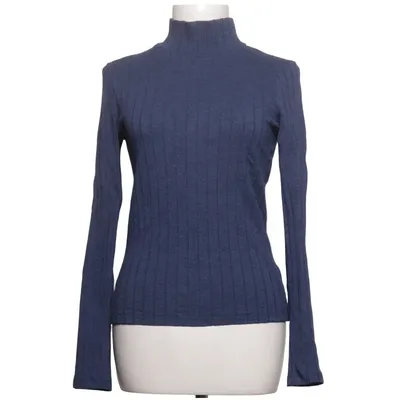 Turtleneck (Blå) fra Thinking Mu Bomuld, Elastan, Uld