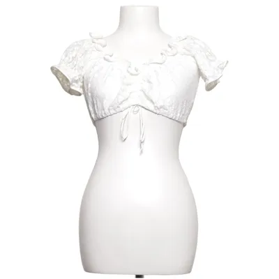 Dirndl blouse (Wit) van Country Line Katoen, Elastaan, Polyester