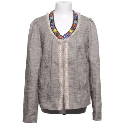 Blazer (Beige) de Basset Acétate, Coton, Lin, Polyester, Soie