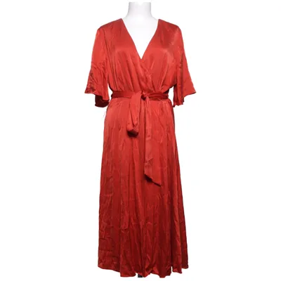 Omlottklänning (Röd) från H&M Modern Classic Silke, Elastan, Polyester