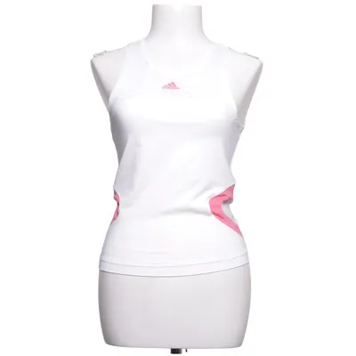 Träningslinne (Vit, Rosa) från Adidas Elastan, Polyamid, Polyester