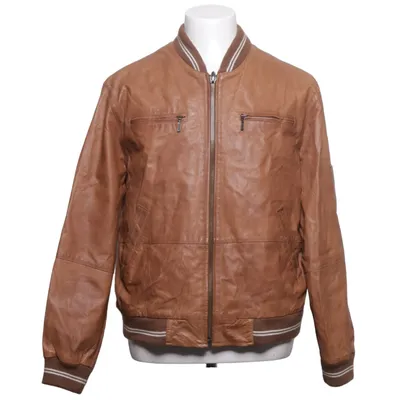 Läderjacka (Brun) från Big L Skinn, Polyester
