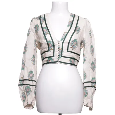 Blouse (Beige, Multicolored) from Zimmermann Cotton, Linen, Polyester