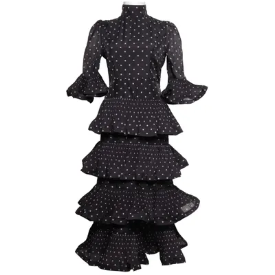 Dress (Black, White) from Zimmermann Cotton, Polyester