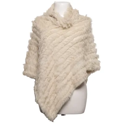 Poncho (Beige) de CKN of Scandinavia Acrylique, Fourrure