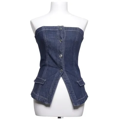 Top tube (Bleu) de & Other Stories Élasthane, Coton, Viscose