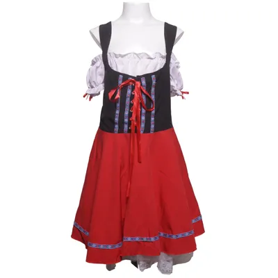 Dirndl (Rød, Sort, Hvid) Polyester