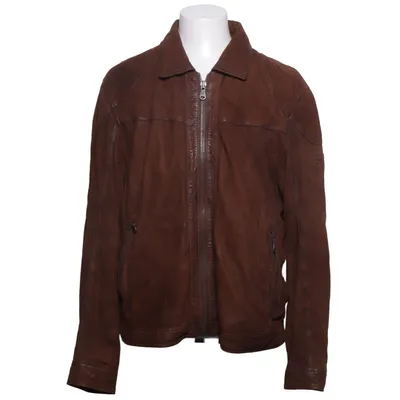 Leren jack (Bruin) van Trapper Katoen, Leer, Polyester