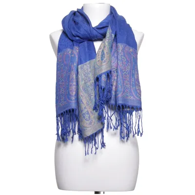 Halsduk (Blå, Flerfärgad) från Pashmina Kashmir