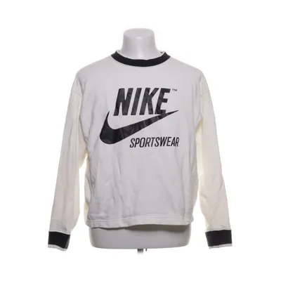 Collegetröja (Vit, Svart) från Nike Sportswear Bomull, Elastan, Polyester