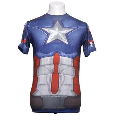 T-shirt (Tillverkare: Under Armour Teknologi: Transportsystem för fukt, Anti-lukt, UPF-skydd Passform: Kompressiv) från Under Armour x Marvel Elastan, Polyester