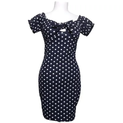 Dress (Blue, White) from New Collection Elastane, Polyester