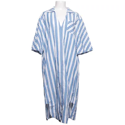 Shirt dress (Blue, White) from Ganni Organic cotton