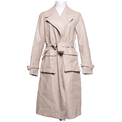 Coat (Beige) from Flammode Polyester, Polyurethane, Viscose