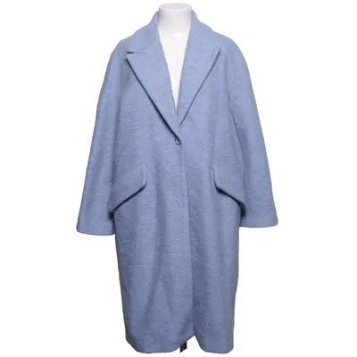 Frakke (Blå) fra Mango Casual Polyester, Uld