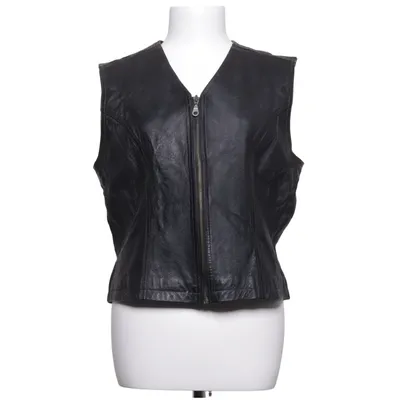 Gilet en cuir (Noir) de Sinclair by KappAhl Acétate, Cuir