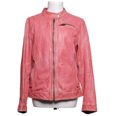 Läderjacka (Röd) från Mays & Rose Bomull, Skinn, Polyester