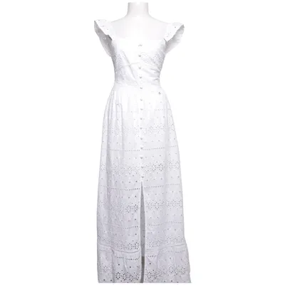 Robe longue (Blanc) de Guess Coton