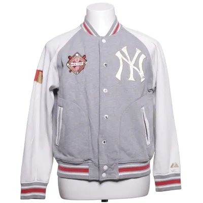 Collegejacka (Grå, Vit, Röd) från Majestic Athletic Bomull, Polyester