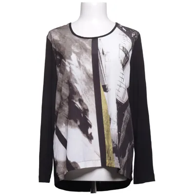 Top (Zwart, Wit, Geel) van Gina Laura Collection Elastaan, Polyester, Viscose