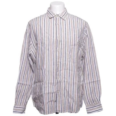 Skjorta (Vit, Blå, Brun) från Hampton Republic Linne