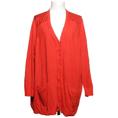 Cardigan (Rood) van Emilia Lay Katoen, Elastaan, Zijde