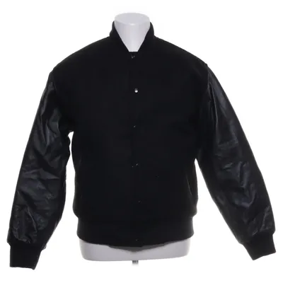 Collegejacka (Svart) från Baseballjackor Skinn, Polyester, Ull