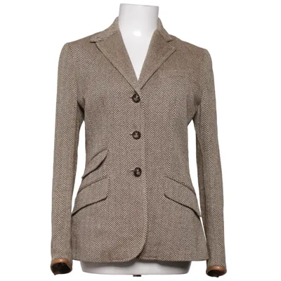 Blazer (Brown, Beige) from Ralph Lauren Cotton, Silk, Viscose